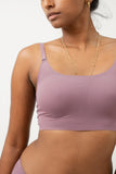 Lavender - Scoop Neck Adjustable Strap Bra